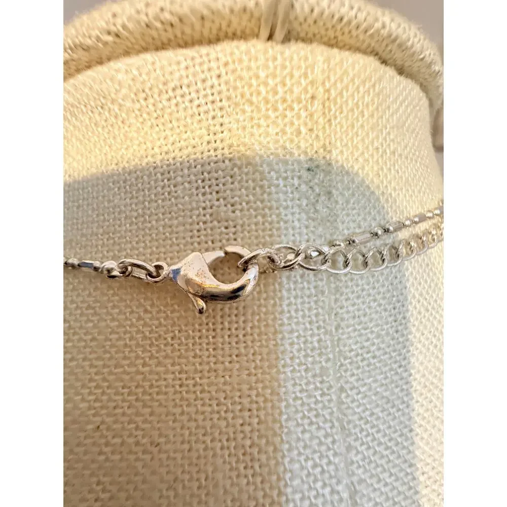 Vintage Clear Lucite Teardrop Pendant Necklace 28”